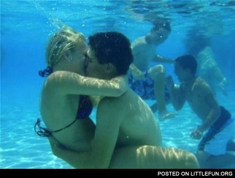 Photobombing in the pool