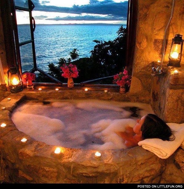 Bath with amazing view