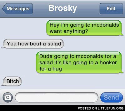 Hey, I'm going to McDonalds