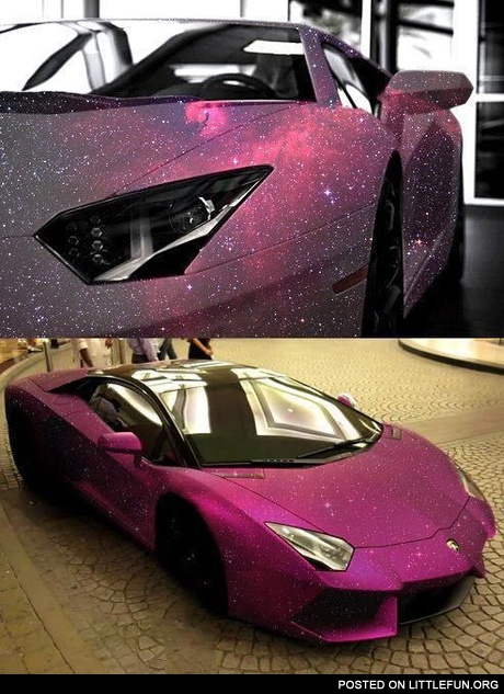 Matte Galaxy Paint On Lamborghini Aventador