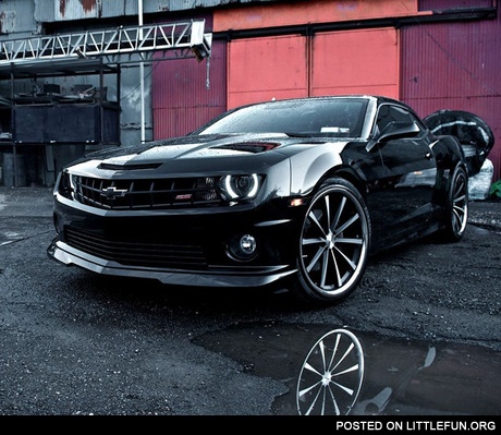 Black chevrolet camaro