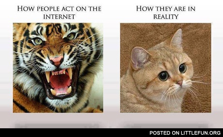 People on the internet and in real life