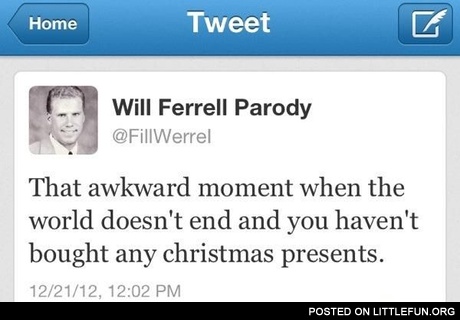 End of the world and christmas presents