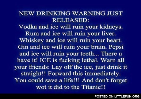 New Drinking Warning Just Released