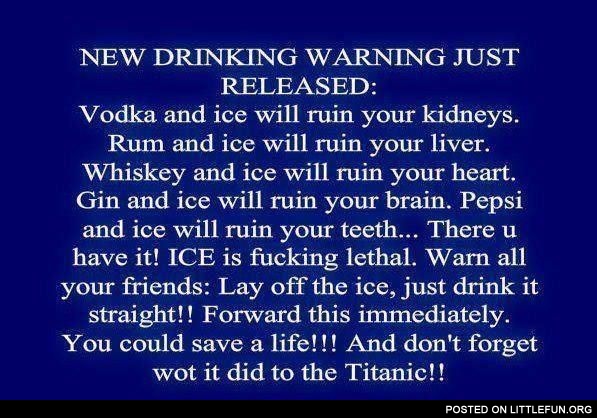 New Drinking Warning Just Released