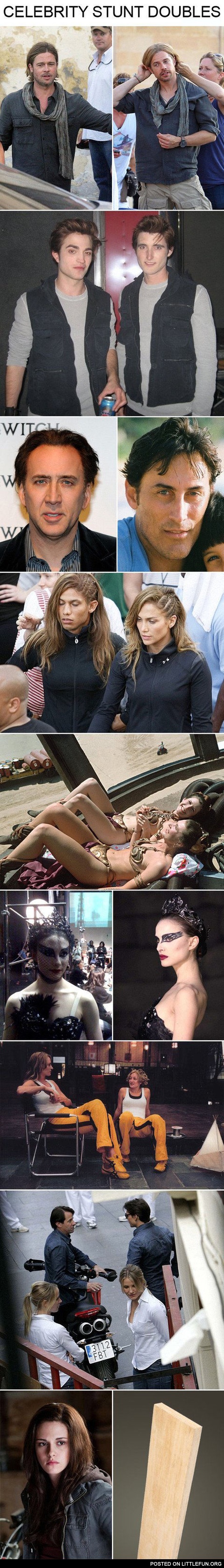 Celebrity stunt doubles