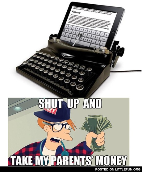 iPad typewriter