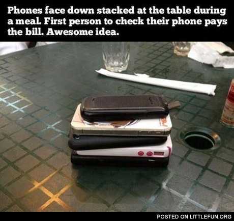Phones face down