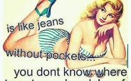 Jeans without pockets
