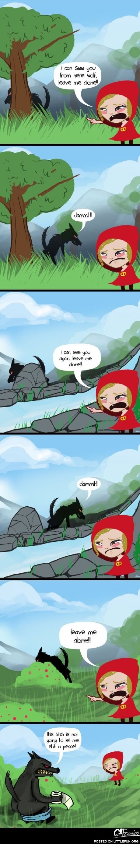 Little red riding hood and the wolf
