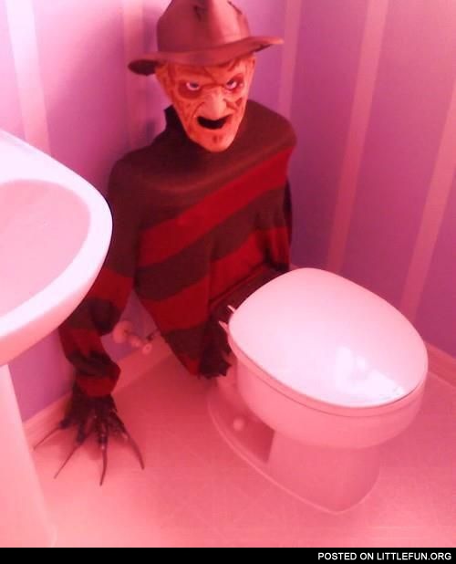 Freddy Krueger toilet. To accelerate the process.