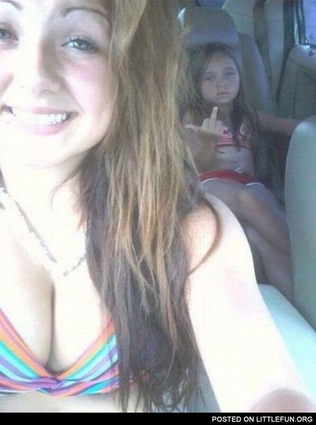 Child photobomb