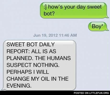 How's your day sweet boy?