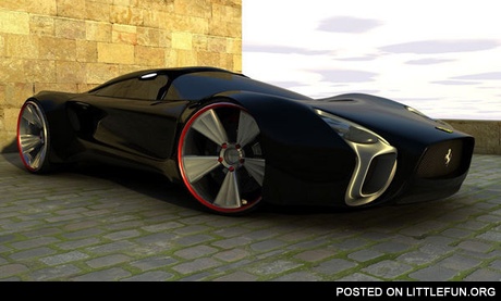 Black Ferrari Concept Car