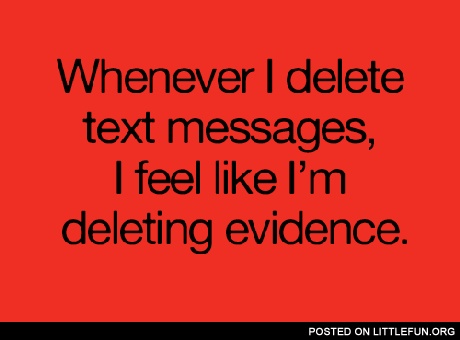 Whenever I delete text messages