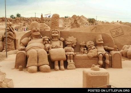 Sand sculptures - Simpsons