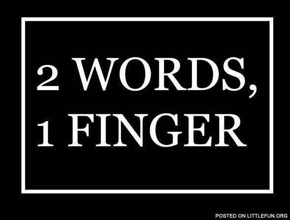 2 Words 1 finger