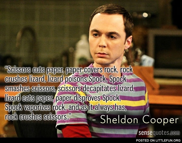 Sheldon Cooper little game