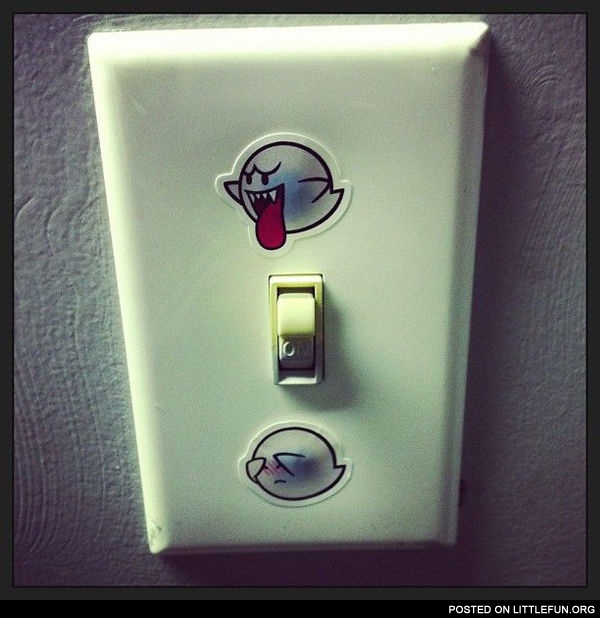 Creative sticker on the switch
