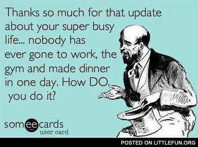 Thanks so much for that update about your super busy life