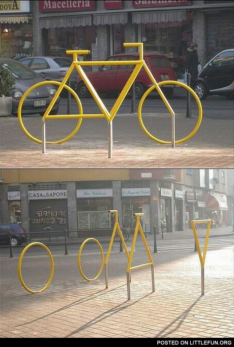 Bicycle optical illusion