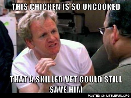 Uncooked chicken