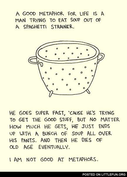 A good metaphor for life