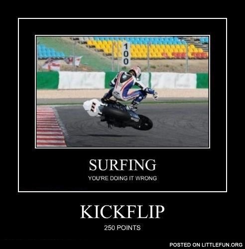 Surfing kickflip