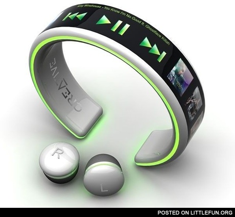 Wrist Mp3 Player, it Charges on your Pulse Beat