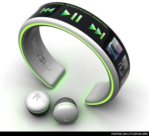 Wrist Mp3 Player, it Charges on your Pulse Beat