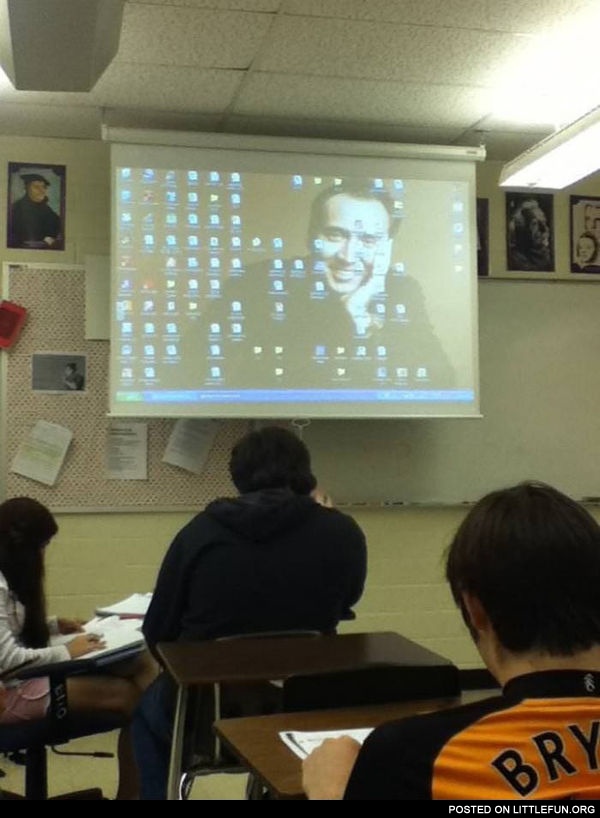 The teacher shouldn't leave his computer unattended