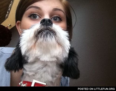 Woman and a dog