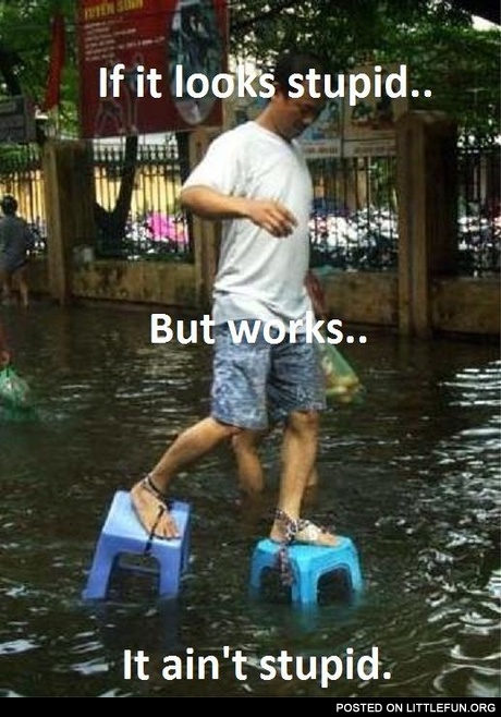 If it looks stupid