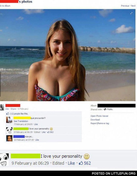 I love your personality