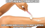 Shaving legs