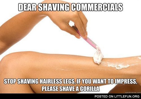 Shaving legs