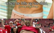 When he lifts up his shirt