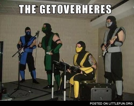 The Getoverheres. Mortal Combat metal band.
