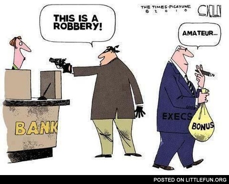 At the bank