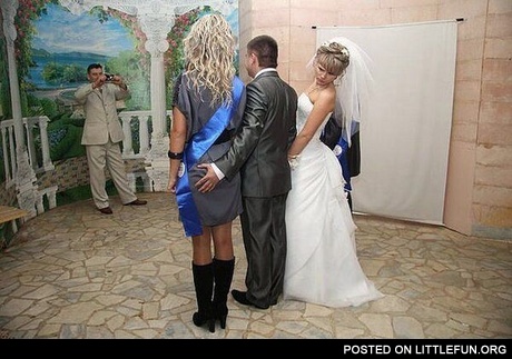 WTF? Funny wedding.