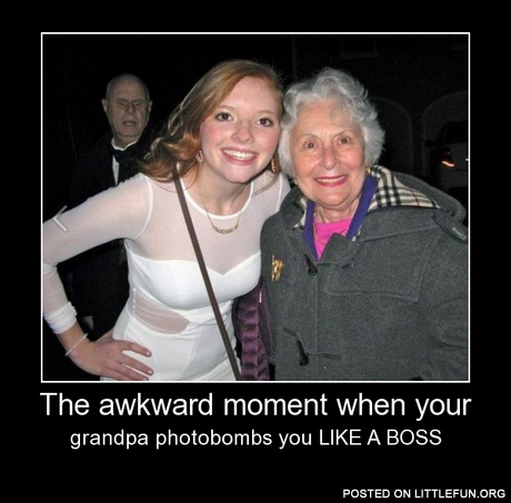 Grandpa photobombs