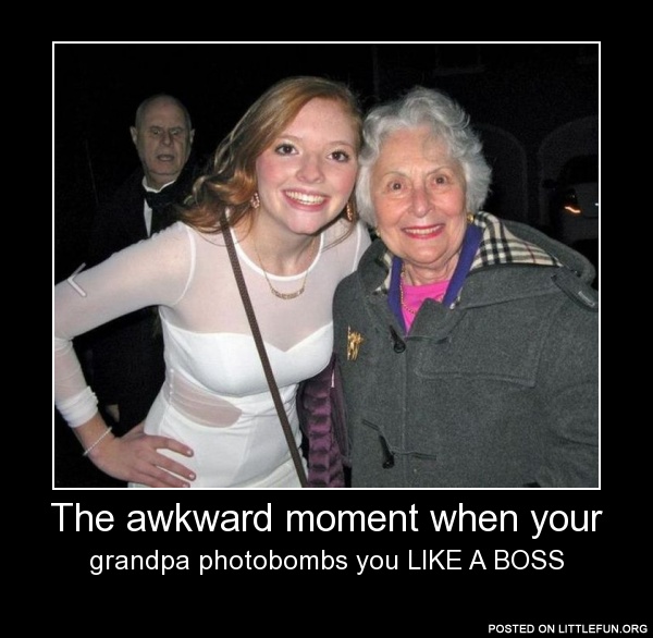 Grandpa photobombs