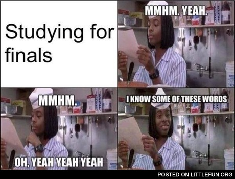 Studying for finals