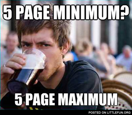 5 page minimum?