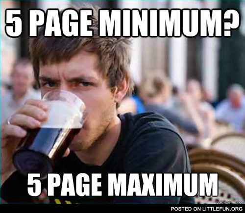5 page minimum?