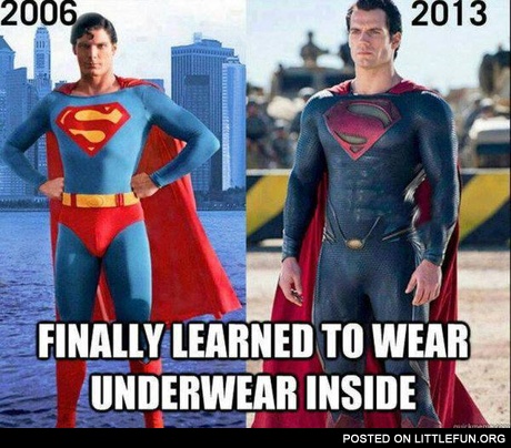 Finally learned to wear underwear inside