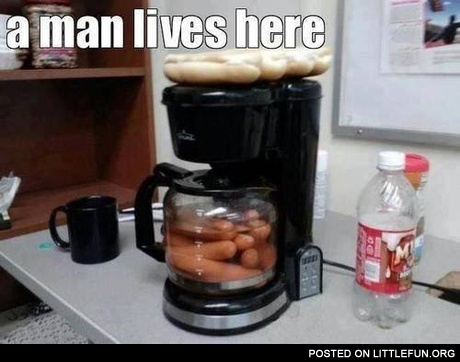 A man lives here