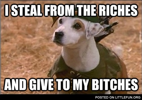 I steal from the riches