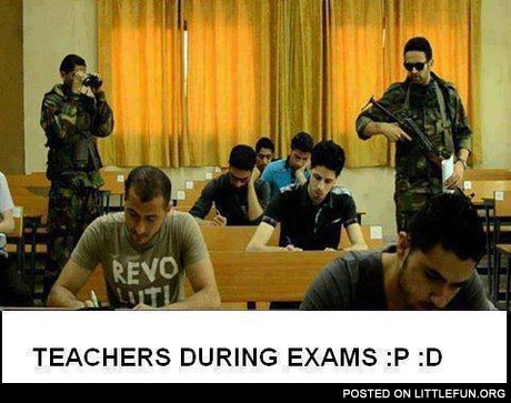 Teachers during exams