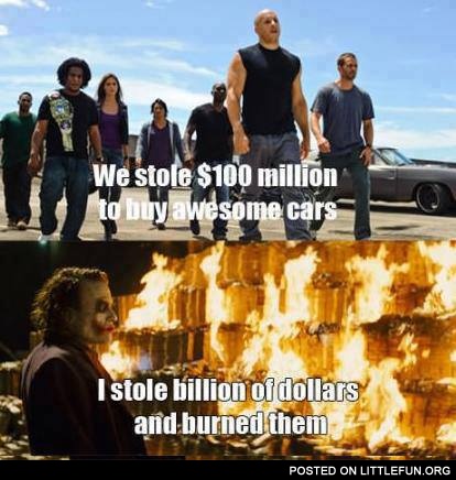 We stole $100 million to buy awesome cars